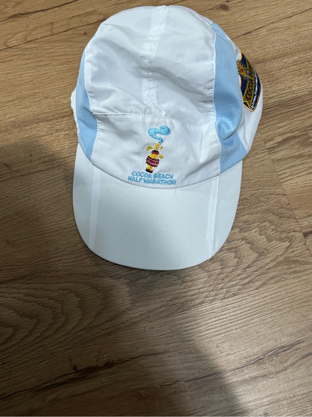 COCOA BEACH HALF MARATHON hat 7 panel style lightweight adjustable cap